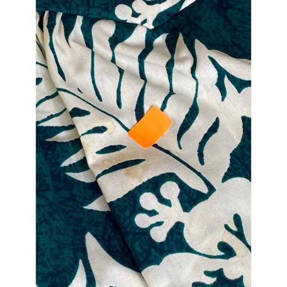 Royal Creation Tiki dress zip back leaves pattern Hawaii Medium - Picture 6 of 13